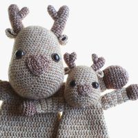 Duo Deal: Rendier Lappenpop en Baby Rendier mini Lappenpop Pdf patroon